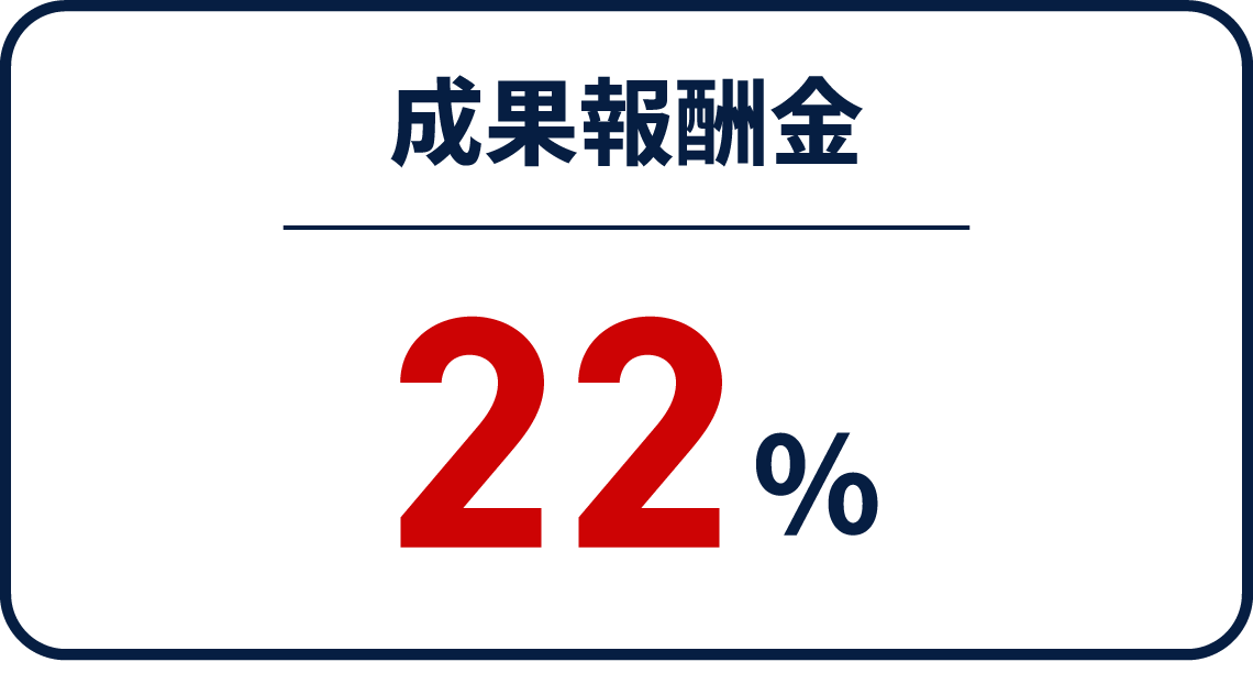 成功報酬金22%