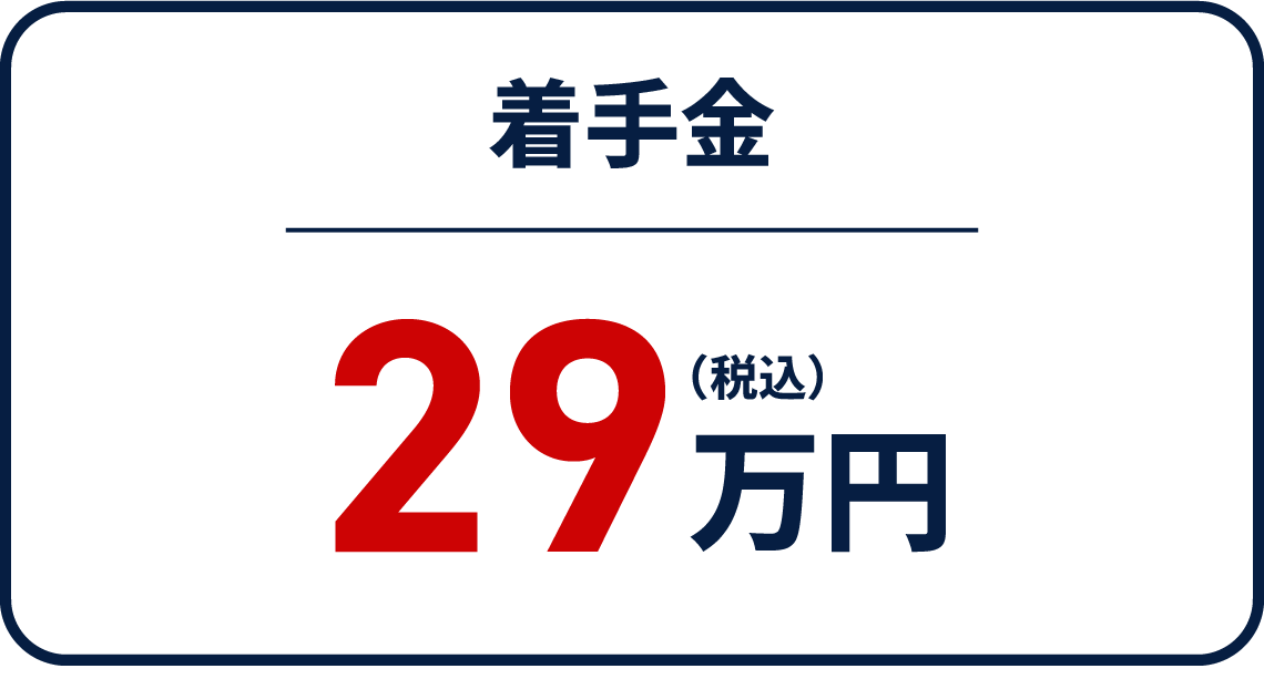 着手金29万円(税込)/1社